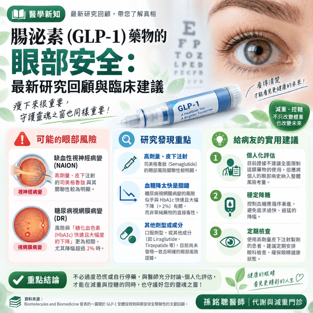 腸泌素眼部風險
